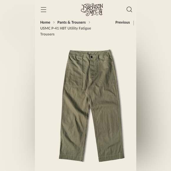 Bronson Mfg Co. Men's Army Utility Olive Green Pants size 32 new with tags - Picture 3 of 7